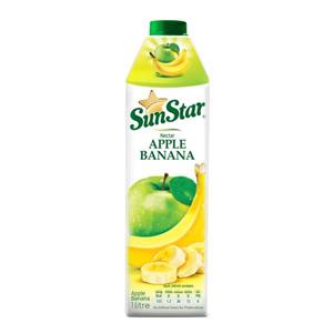 نکتار طبیعی سیب موز سان استار حجم 1 لیتر Sunstar Natural Apple And Banana Nectar 1lit