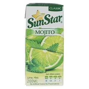نوشیدنی طبیعی سان استار با طعم موهیتو 200 میلی لیتر Sunstar Mojito Juice 0.2lit