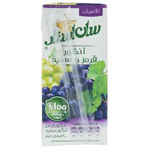 آبمیوه انگور قرمز و سفید سان استار حجم 0.2 لیتر