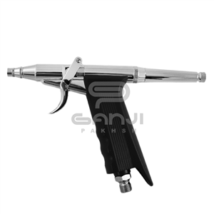 پیستوله رنگ پاش بادی حرفه ای ایر براش تفنگی کاسه بغل با دو سایز سوزن و مخزن AirBrush Kit