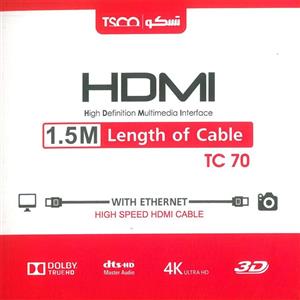 کابل HDMI تسکو 1.5 متری مدل tc-70