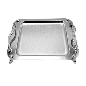 سینی جاسمینورا مدل ماریا پایه دار دسته نقره ای کد 1310