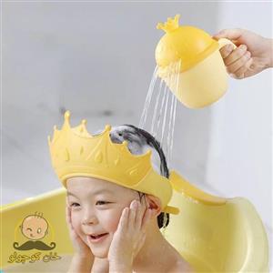 کلاه حمام سیلیکونی نوزاد طرح تاج ( اصلی ، اورجینال )