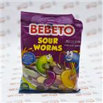 پاستیل ببتو BEBETO مدل SOUR WORMS 