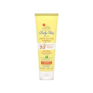 کرم ضد آفتاب بدن و صورت کودک مینرال SPF35 بیبی اسکین 50 میلی لیتر