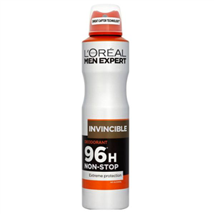 اسپری ضد تعریق مردانه لورآل مدل اینوینسیبل 96 ساعته 150 میلی لیتر Loreal Men Expert Invincible 96h Spray 150 ml