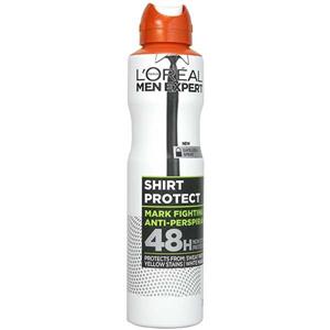 اسپری ضد تعریق مردانه لورآل مدل Shirt Protect 48H حجم 150 میلی لیتر LOreal Shirt Protect 48H Spray 150ml  For Men