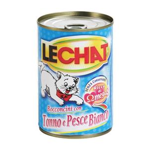 کنسرو گربه لچت مدل Chunks With Tuna & White Fish-00581 با طعم ماهی تن و ماهی سفید وزن 400 گرم Lechat Chunks With Tuna & White Fish-00581 Cat Food