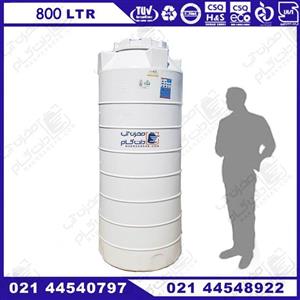 مخزن پلاستیکی 800 لیتری تک لایه عمودی بلند پلاستونیک