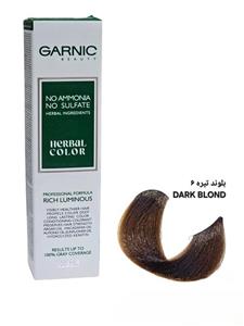 رنگ مو بدون آمونیاک و فاقد سولفات شماره ۶ بلوند طبیعی تیوپی برند گارنیک