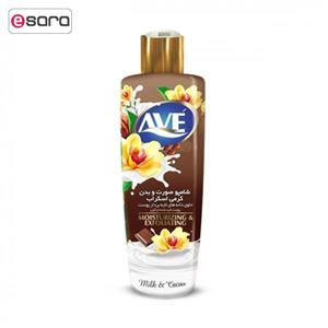 شامپو صورت و بدن کرمی اوه مدل Milk And Kakao مقدار 400 گرم Ave Milk And Kakao Creamy Shower Gel 400gr