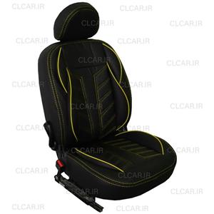 روکش صندلی رانا جدید طرح سیلور زرد تمام چرم سفارشی کد 