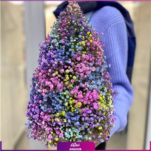 درخت کریسمس با گل ژیپسوفیلا (سال نو میلادی) 