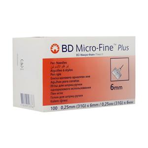 سرسوزن قلم انسولین bd سایز 6 گیج 31 سرسوزن تزریق انسولین بی دی