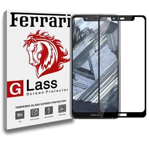 محافظ تمام چسب صفحه نمایش گلس فراری مدل 5D Dual مناسب برای نوکیا 5.1 پلاس / X5 Ferrari 5D Dual Glass Screen Protector For Nokia 5.1 Plus / X5