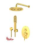 شیر حمام توکار شودر مدل روگن طلایی مات تیپ 3 BRASS