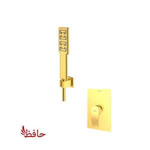 شیر حمام توکار شودر مدل رومر پلاس طلایی مات تیپ 2 BRASS