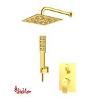 شیر حمام توکار شودر مدل رومر پلاس طلایی مات تیپ 3 BRASS