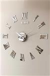 ساعت دیواری عدد دار سه بعدی Time (نقره ای) برند Wooden Factory کد 1698518497
