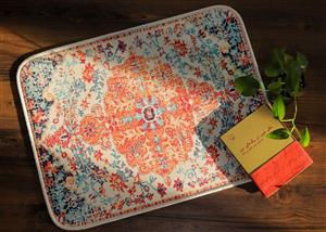 پادری طرح نارنجی نقش فرش