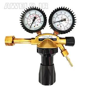 مانومتر CO2 دو گیجه تمام برنجی تاپ گاز