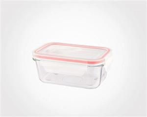 ظرف شیشه ای مستطیل 400 میلی لیتر لیمون مدل180435