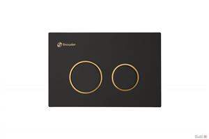 کلید فلاش تانک توکار شودر مدل ایوا مشکی طلایی