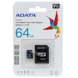 مموری میکرو اس دی ای-دیتا مدل UHS-1 Class10 100MB ظرفیت 64GB