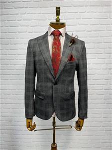 کت تک مردانه چهارخونه کشی مدل mo137