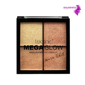 پالت هایلایتر تکنیک MEGA GLOW مدل وارم ادیت