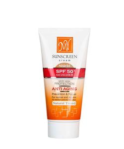 کرم ضد آفتاب رنگی و ضد چروک شیلد +مای SPF50 بژ روشن +MY Sunscreen Tinted Cream Anti Aging Shield SPF50
