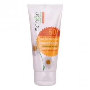 کرم ضد آفتاب شون SPF 50 رنگی طبیعی مناسب پوست های معمولی تا خشک Schon Natural Tinted Oil Free Sunscreen SPF50+