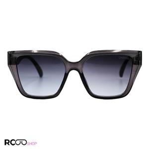 عینک آفتابی شنل زنانه با فریم طوسی، ویفرر و دسته مشکی رنگ مدل 88036