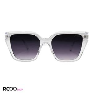عینک آفتابی Chanel زنانه با فریم شفاف و بی رنگ، ویفرر لنز تیره مدل 88036 