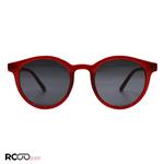 عینک آفتابی با فریم گرد، قرمز رنگ و لنز دودی تیره جنتل مانستر مدل Z3289