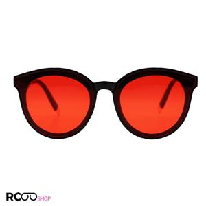 عینک دید در شب با عدسی قرمز، فریم گرد و مشکی رنگ برند DITIAI مدل 2276