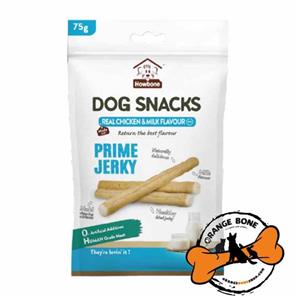 تشویقی سگ HowBone مدل جرکی طعم مرغ و شیر (75 گرم)