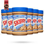 کره بادام زمینی اسکیپی skippy مدل فوق العاده کرانچی super chunk وزن 454 گرم بسته 6 عددی