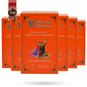 چای تی بگ بارمال bharmal مدل زعفران و هل Saffron & Cardamom پک 20 تایی بسته 6 عددی 