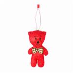 عروسک خرس قرمز ولنتاین مدل تدی بنددار