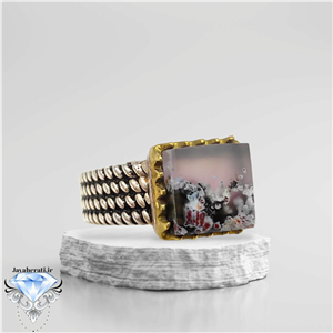 انگشترنقره شجر هفت رنگ معدنی فاخر و بینظیر