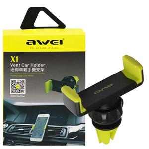 هولدر موبایل و پایه نگه دارنده گوشی Awei X1 رنگ زرد و مشکی awei x1 car holder  