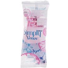 خود تراش ژیلت مدل Simply Venus 3 بسته 4 عددی Gillette Simply Venus 3 Pack Of 4