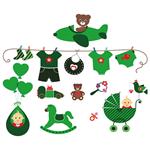 استیکر دیواری صالسو آرت طرح cute baby green mjr