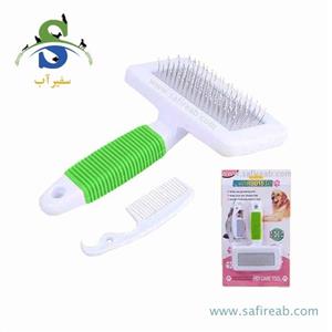 برس موی یک طرفه همراه شانه سگ و گربه و جوندگان (سایز L ، M ، S) چانگ لیر