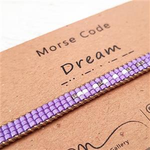 M0040 _ دستبند مورس بنفش Dream ( منجوق میوکی )