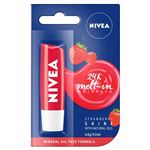 بالم لب توت فرنگی نیوا Nivea 24h Melt-in Moisture Strawberry Shine
