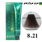 رنگ مو بدون آمونیاک بلونیا سری مرواریدی شماره 8.21 Bologna