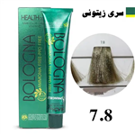 رنگ مو بدون آمونیاک بلونیا سری زیتونی شماره 7.8 Bologna