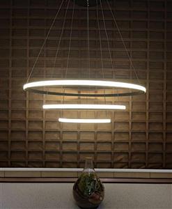 لوستر آویز مدرن مدل سه حلقه سه لاین ریموت دار